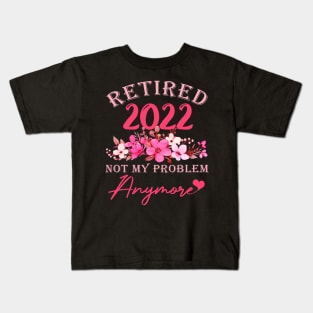 Retired 2022 Funny Retirement 2022 Cute Pink Kids T-Shirt